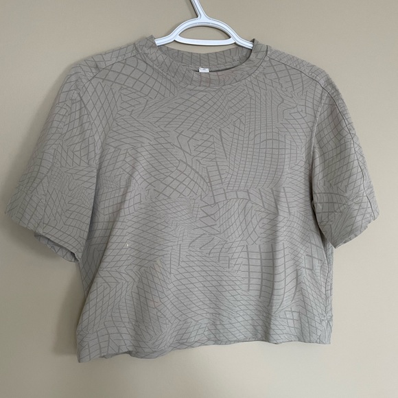 Heavyweight Cotton T-Shirt (Gradiating Grid Raw Linen Multi) - Picture 6 of 10